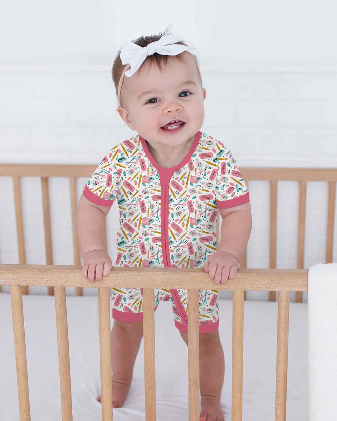 Pink Power School Supplies Bamboo Shorty Zippy