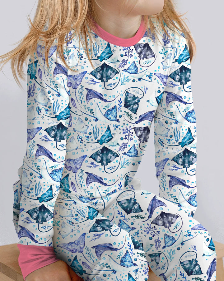 Ocean Dreams Drift Bamboo Two Piece Long Sleeve Pajama Set