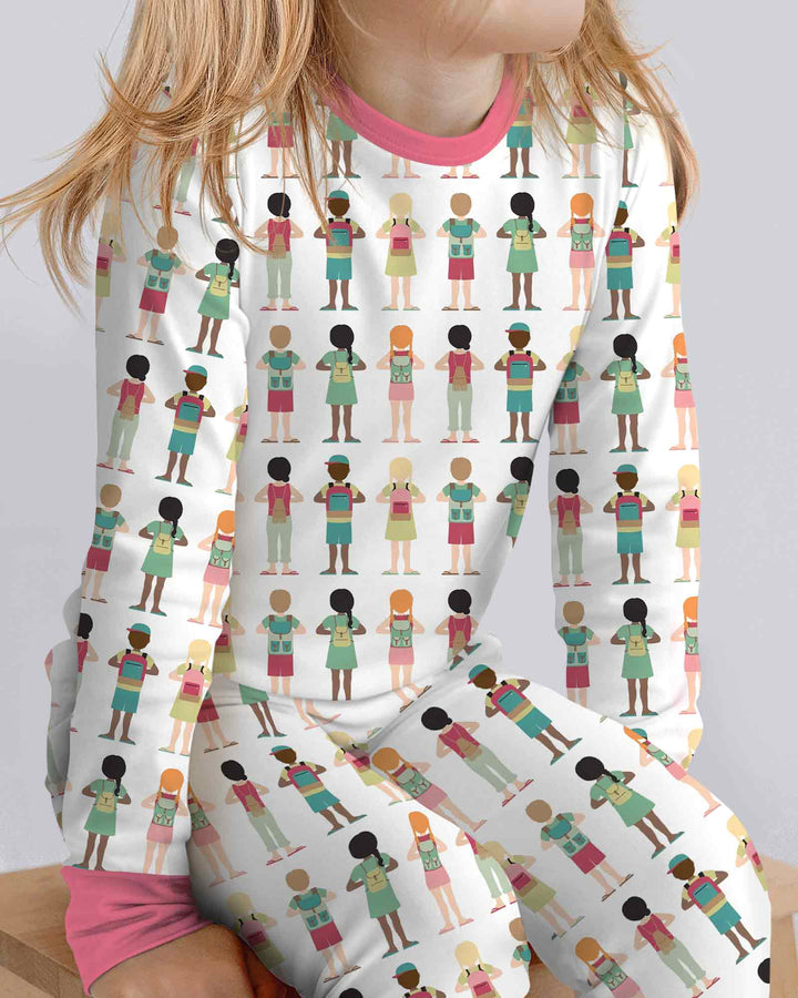 Little Friends Everywhere Bamboo Two Piece Long Sleeve Pajama Set
