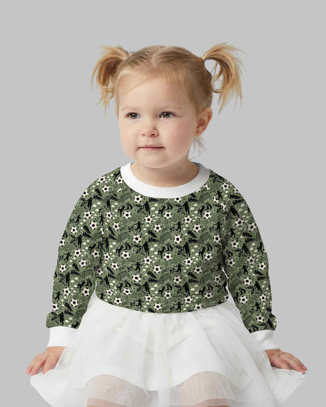 Sage Green Soccer Dreams Bamboo Crewneck Sweatshirt