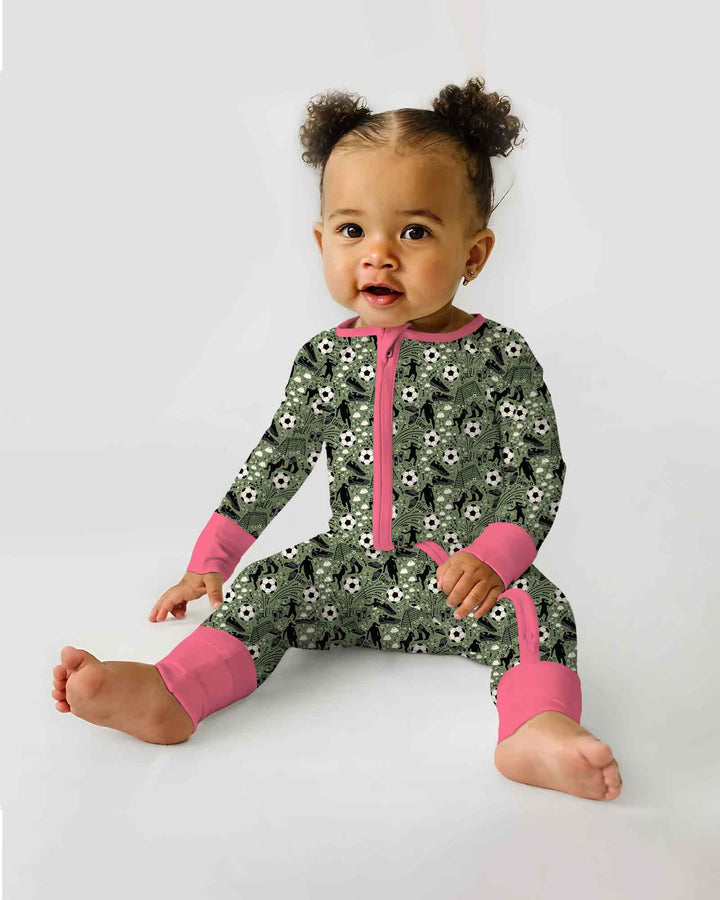 Sage Green Soccer Dreams Bamboo Convertible Zippy