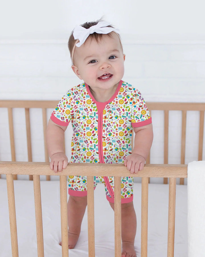 Sunshine Splash Party Bamboo Shorty Zippy