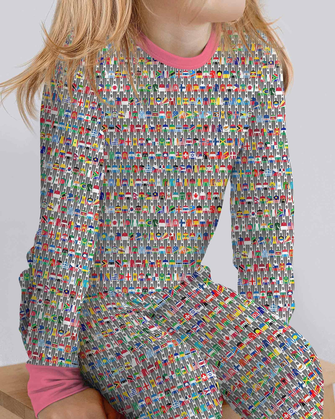 Around The World Bamboo Two Piece Long Sleeve Pajama Set