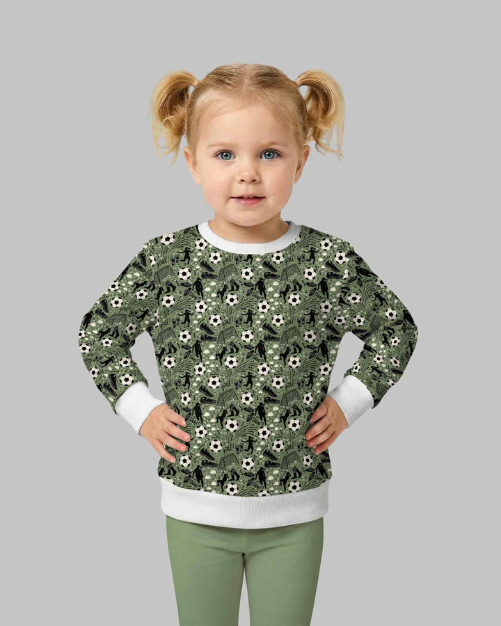 Sage Green Soccer Dreams Bamboo Crewneck Sweatshirt