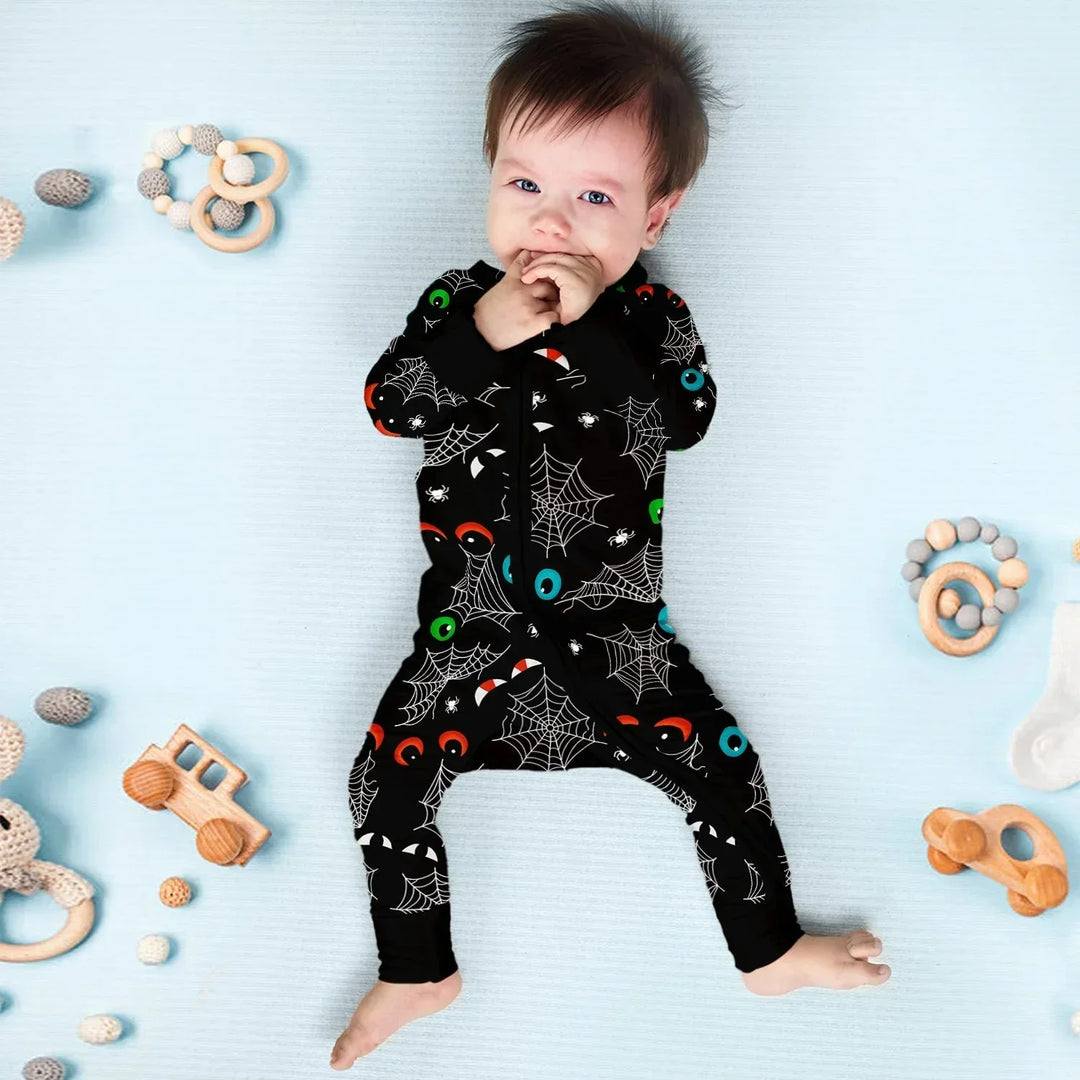 Glow In The Dark Creepy Spiderweb Convertible Zippy , Glow In The Dark Creepy Spiderweb Convertible Zippy - 0-3M