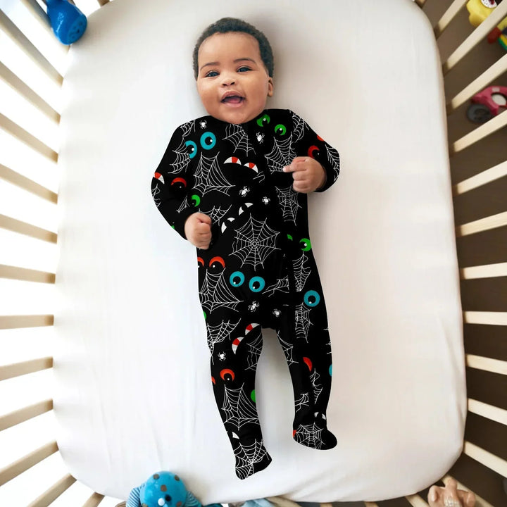 Glow In The Dark Creepy Spiderweb Convertible Zippy , Glow In The Dark Creepy Spiderweb Convertible Zippy - 0-3M