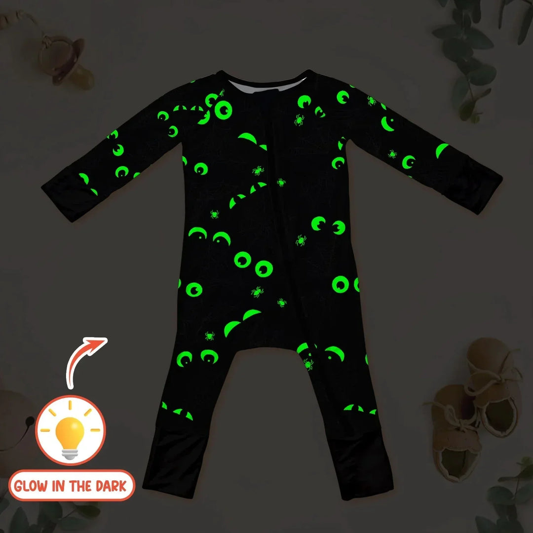 Glow In The Dark Creepy Spiderweb Convertible Zippy , Glow In The Dark Creepy Spiderweb Convertible Zippy - 0-3M
