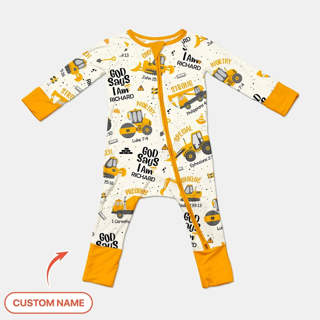 God Says I Am Custom Name Boy Convertible Zippy TEST , God Says I Am Custom Name Boy Convertible Zippy TEST - 0-3M