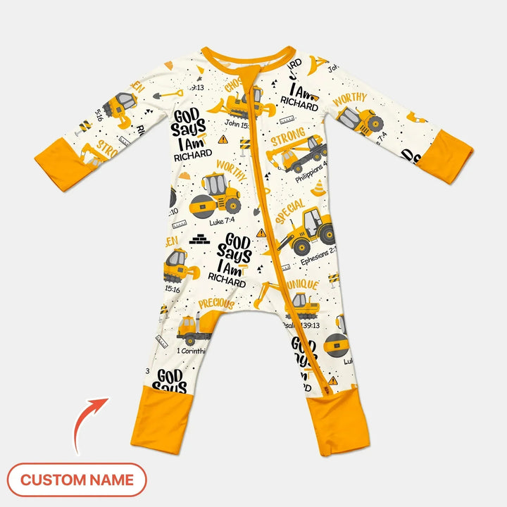 God Says I Am Custom Name Boy Convertible Zippy TEST , God Says I Am Custom Name Boy Convertible Zippy TEST - 0-3M
