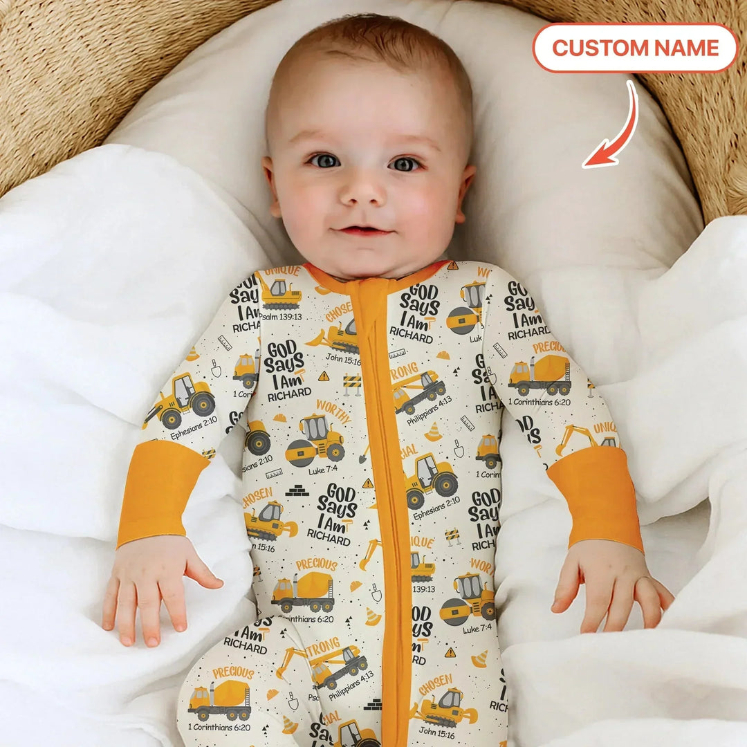 God Says I Am Custom Name Boy Convertible Zippy TEST , God Says I Am Custom Name Boy Convertible Zippy TEST - 0-3M