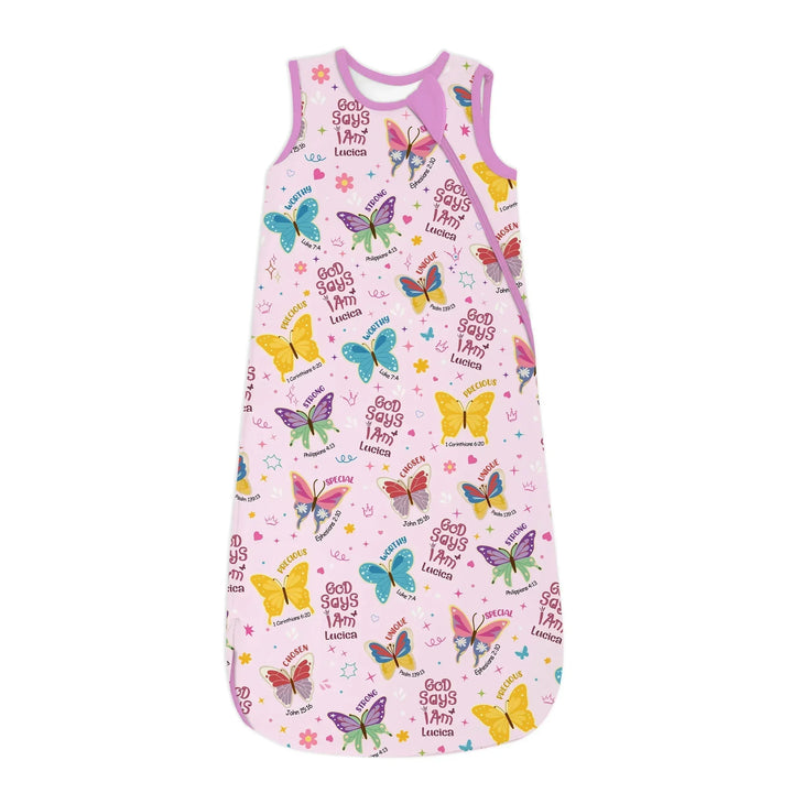 God Says I Am Custom Name Girl Sleep Bag 1.0 , God Says I Am Custom Name Girl Sleep Bag 1.0 - XS
