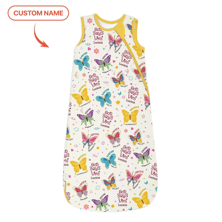 God Says I Am Custom Name Girl Sleep Bag 1.0 , God Says I Am Custom Name Girl Sleep Bag 1.0 - XS