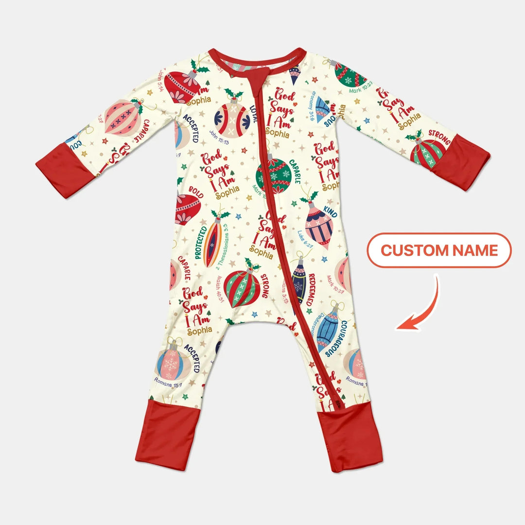 God Says I Am Joyful Christmas Convertible Zippy , God Says I Am Joyful Christmas Convertible Zippy - 0-3M