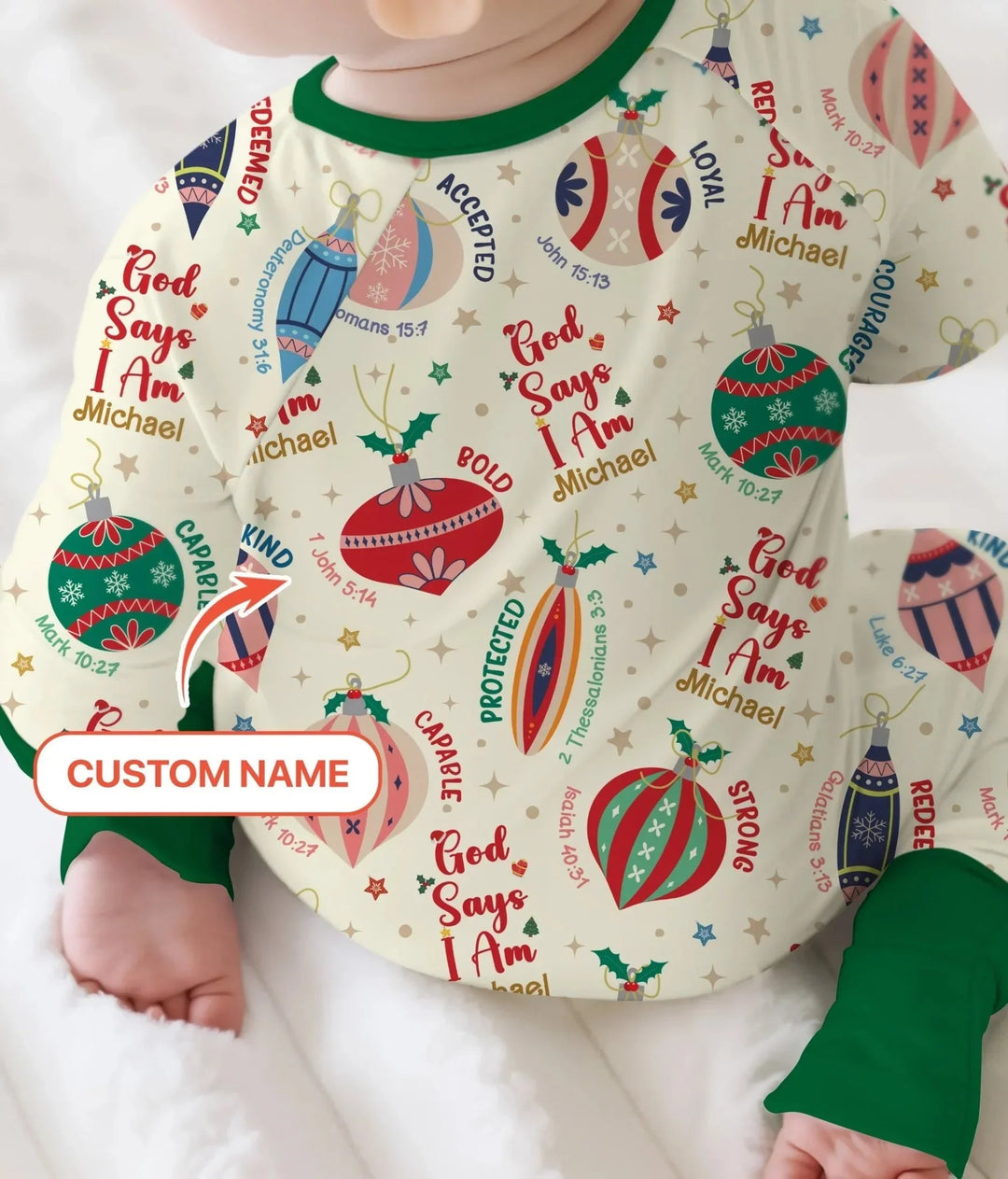 God Says I Am Joyful Christmas Convertible Zippy , God Says I Am Joyful Christmas Convertible Zippy - 0-3M