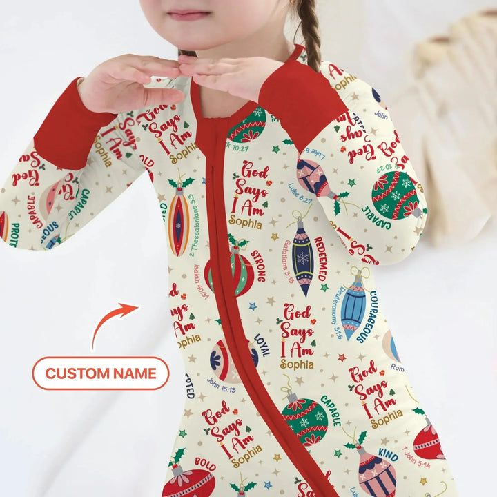 God Says I Am Joyful Christmas Convertible Zippy , God Says I Am Joyful Christmas Convertible Zippy - 0-3M