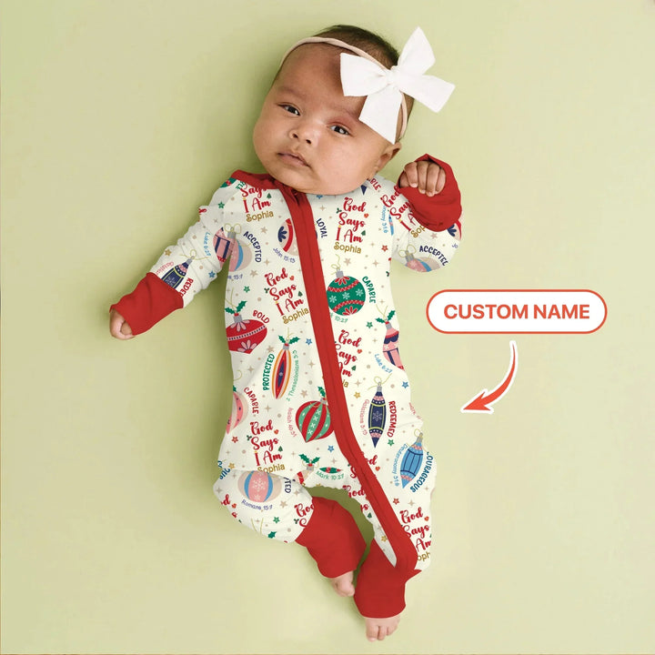 God Says I Am Joyful Christmas Convertible Zippy , God Says I Am Joyful Christmas Convertible Zippy - 0-3M