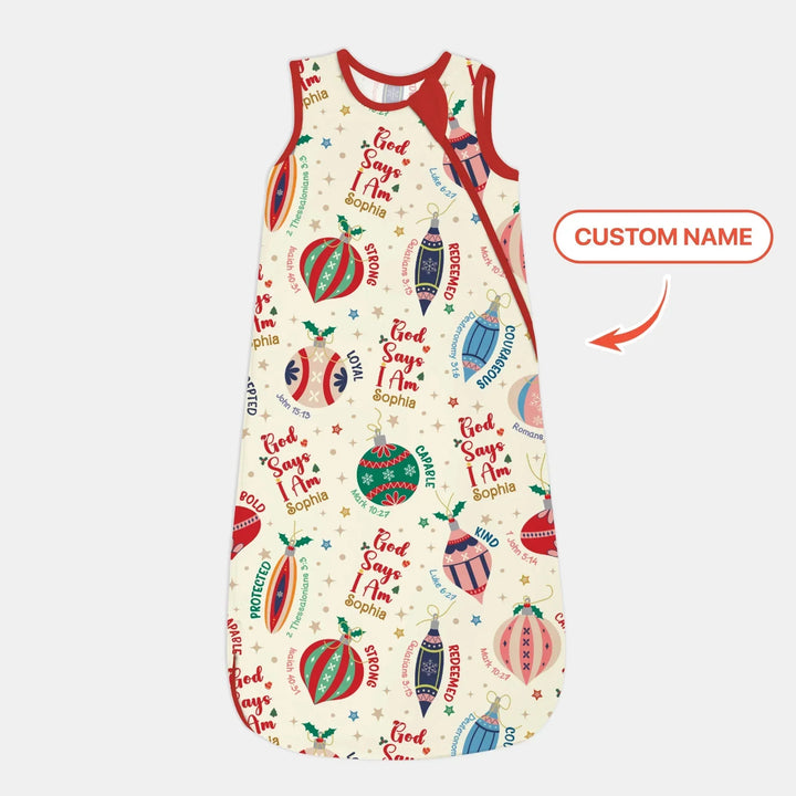 God Says I Am Joyful Christmas Sleep Bag For Baby , God Says I Am Joyful Christmas Sleep Bag For Baby - XS / 0.5 TOG