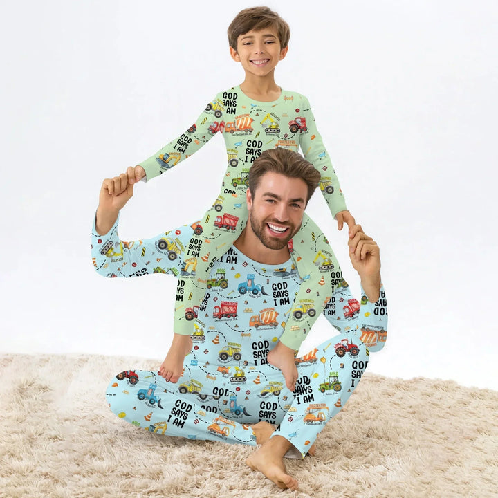 God Says I am Men's Pajama Set , God Says I am Men's Pajama Set - XS / White