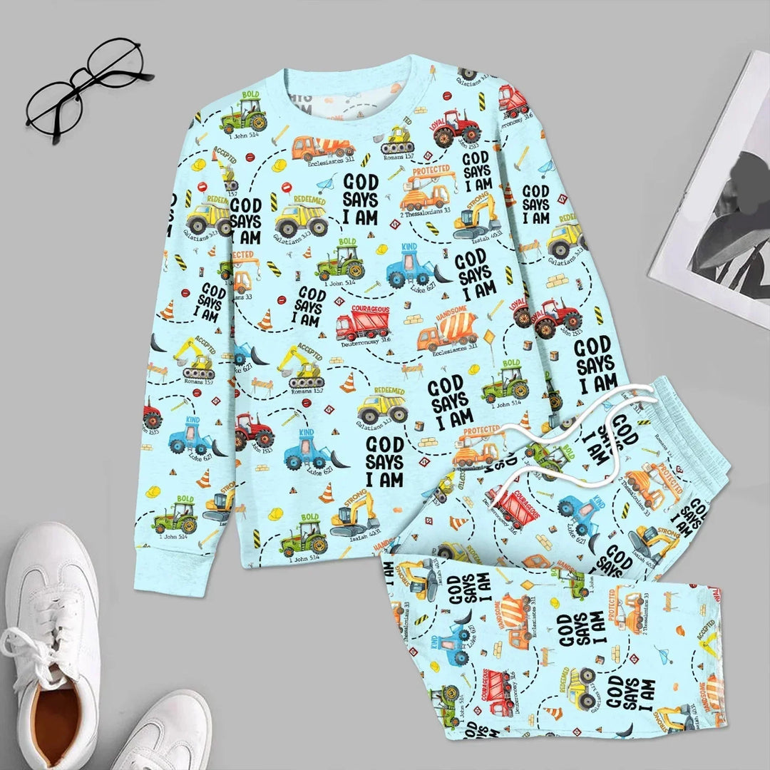 God Says I am Men's Pajama Set , God Says I am Men's Pajama Set - XS / Blue