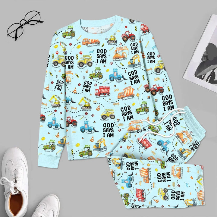God Says I am Men's Pajama Set , God Says I am Men's Pajama Set - XS / Blue