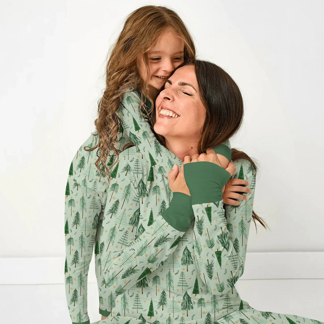 Green Christmas Tree Farm Women Pajama Set , Green Christmas Tree Farm Women Pajama Set - Only Shirt / S