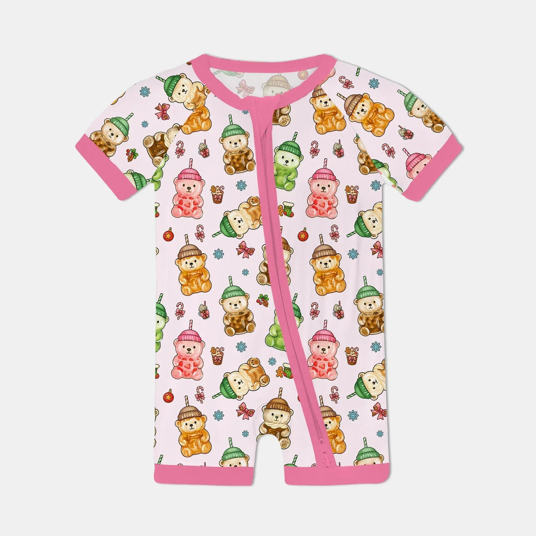 Holiday Bear Cup Bamboo Shorty Zippy