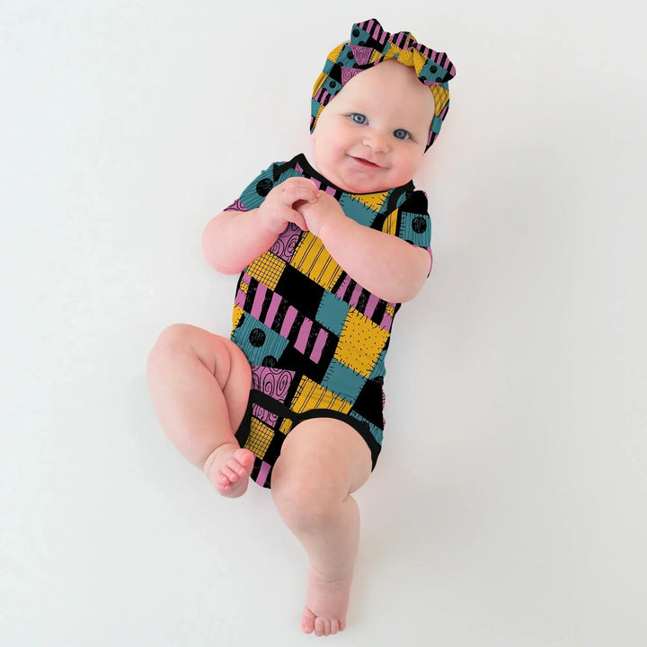 Halloween Patchwork Cartoon Bodysuit , Halloween Patchwork Cartoon Bodysuit - Newborn / Long Sleeve