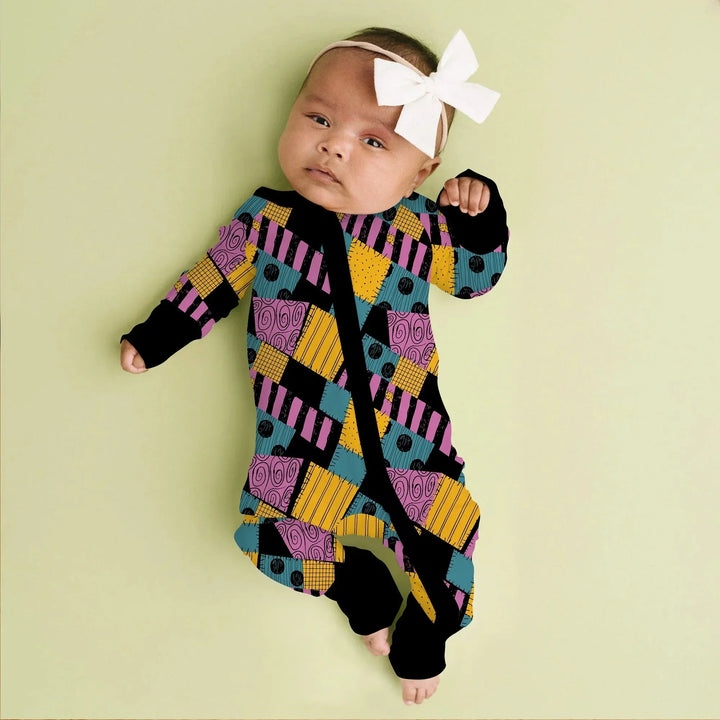 Halloween Patchwork Cartoon Convertible Zippy , Halloween Patchwork Cartoon Convertible Zippy - 0-3M