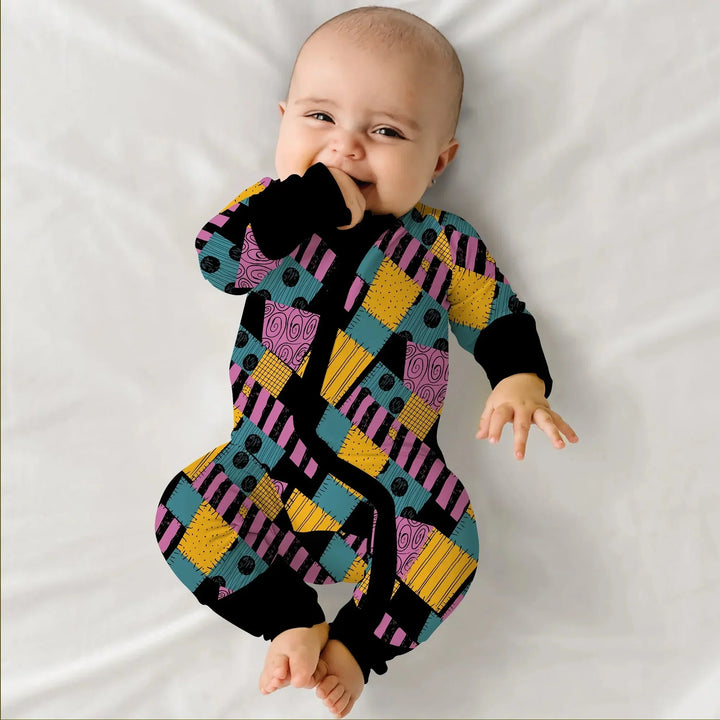 Halloween Patchwork Cartoon Convertible Zippy , Halloween Patchwork Cartoon Convertible Zippy - 0-3M