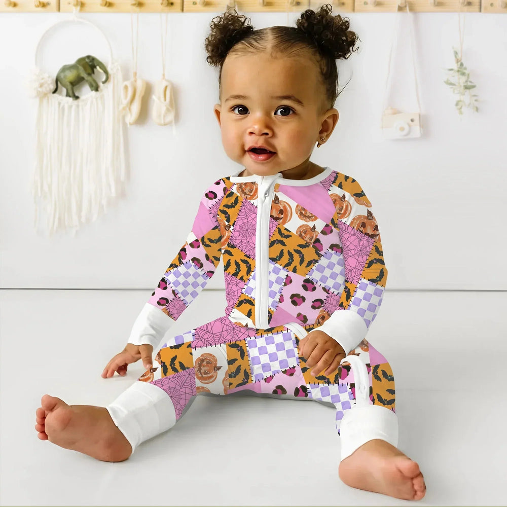 Halloween Patchwork Convertible Zippy , Halloween Patchwork Convertible Zippy - 0-3M