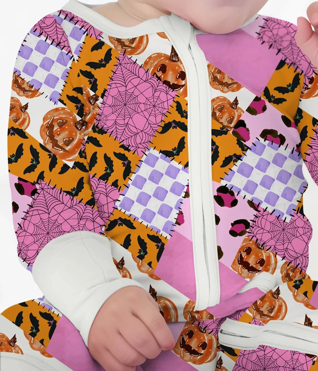 Halloween Patchwork Convertible Zippy , Halloween Patchwork Convertible Zippy - 0-3M