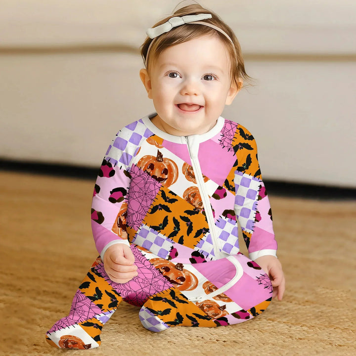 Halloween Patchwork Convertible Zippy , Halloween Patchwork Convertible Zippy - 0-3M