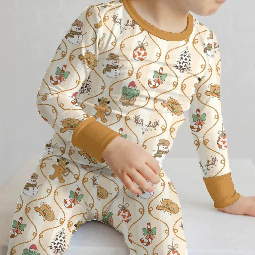 Howdy Christmas Two Piece Long Sleeve Pajama Set , Howdy Christmas Two Piece Long Sleeve Pajama Set - 12-18M