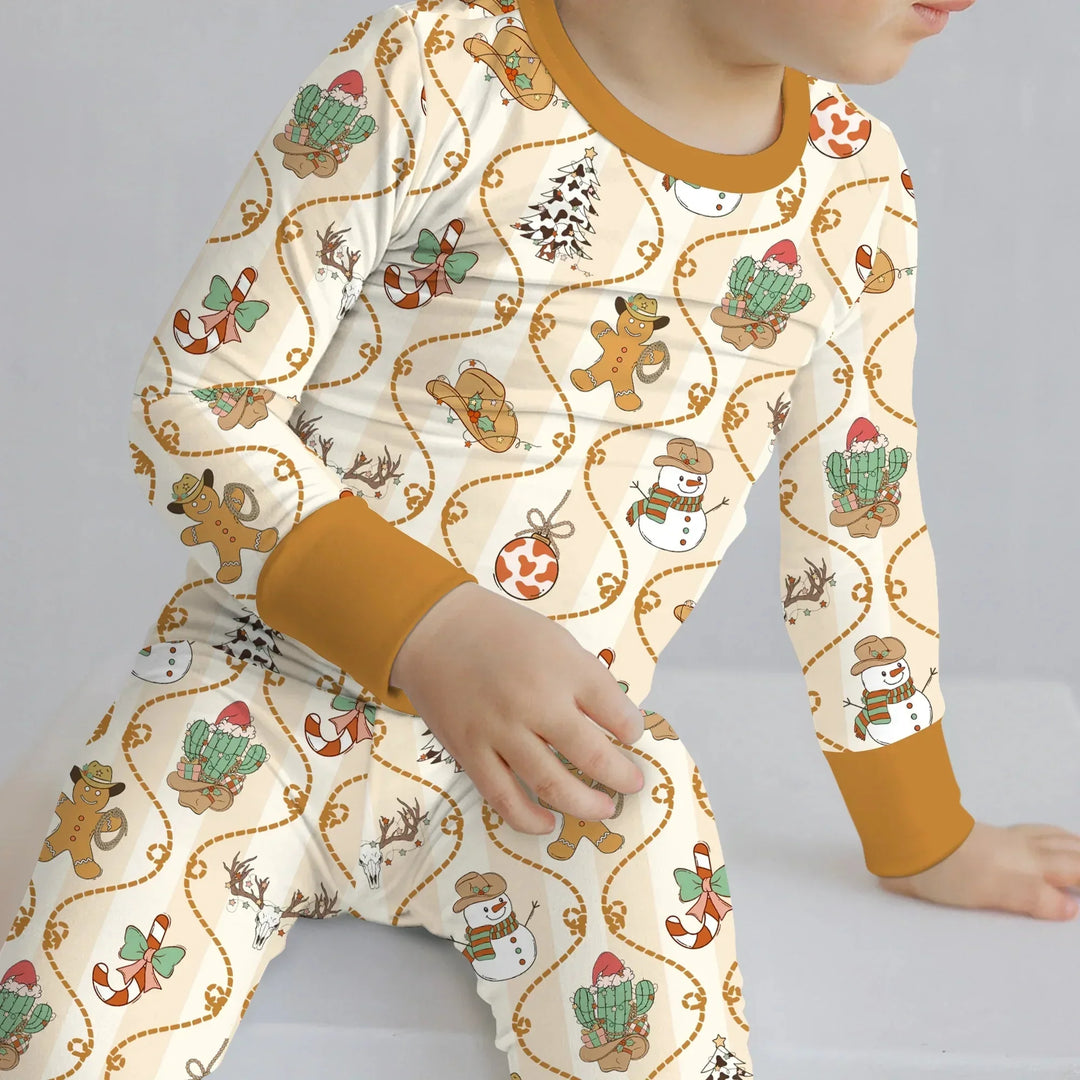 Howdy Christmas Two Piece Long Sleeve Pajama Set , Howdy Christmas Two Piece Long Sleeve Pajama Set - 12-18M