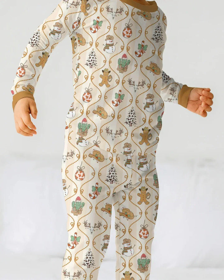 Howdy Christmas Two Piece Long Sleeve Pajama Set , Howdy Christmas Two Piece Long Sleeve Pajama Set - 12-18M