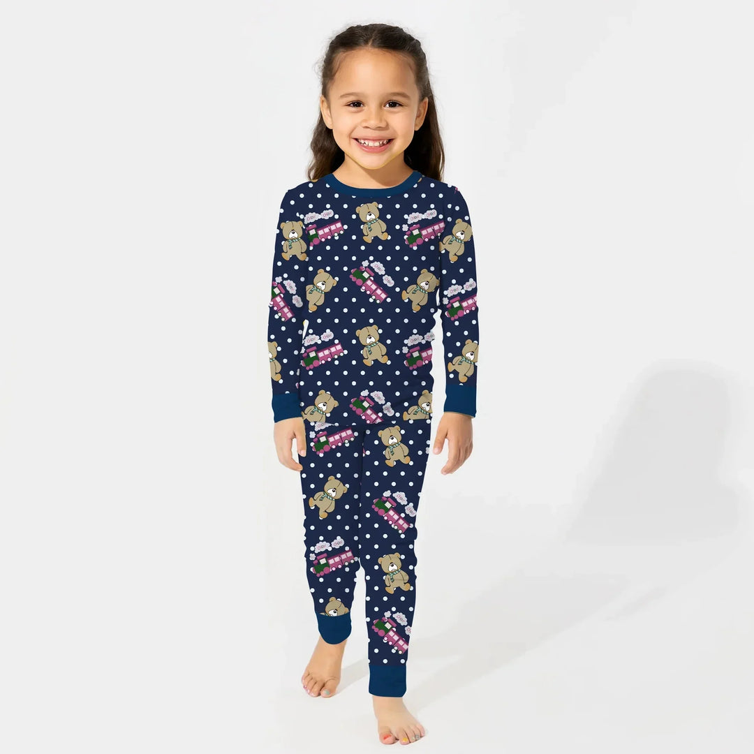 Huntrix Choo Choo Two Piece Long Sleeve Pajama Set , Huntrix Choo Choo Two Piece Long Sleeve Pajama Set - 12-18M