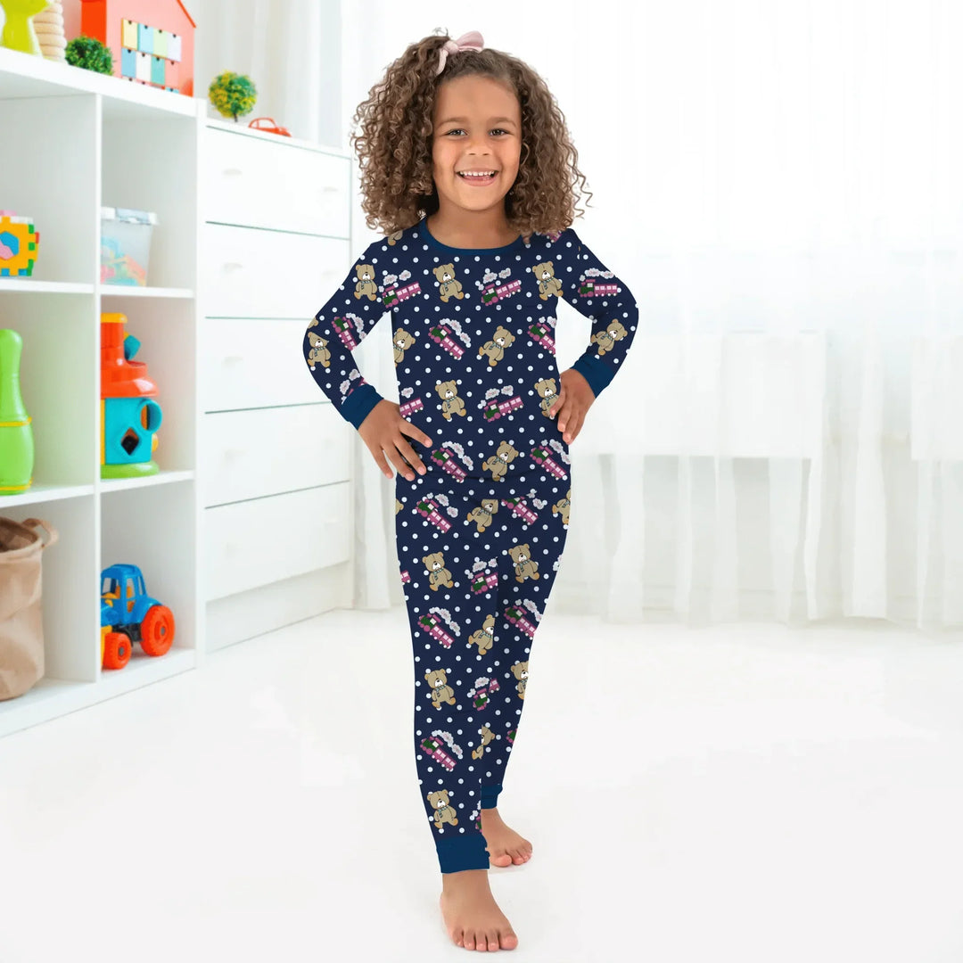 Huntrix Choo Choo Two Piece Long Sleeve Pajama Set , Huntrix Choo Choo Two Piece Long Sleeve Pajama Set - 12-18M