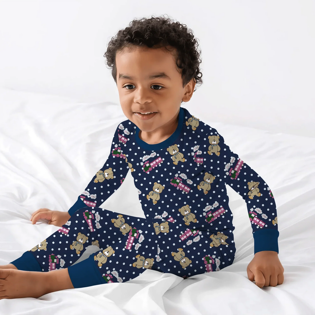 Huntrix Choo Choo Two Piece Long Sleeve Pajama Set , Huntrix Choo Choo Two Piece Long Sleeve Pajama Set - 12-18M