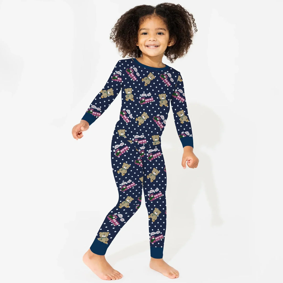 Huntrix Choo Choo Two Piece Long Sleeve Pajama Set , Huntrix Choo Choo Two Piece Long Sleeve Pajama Set - 12-18M