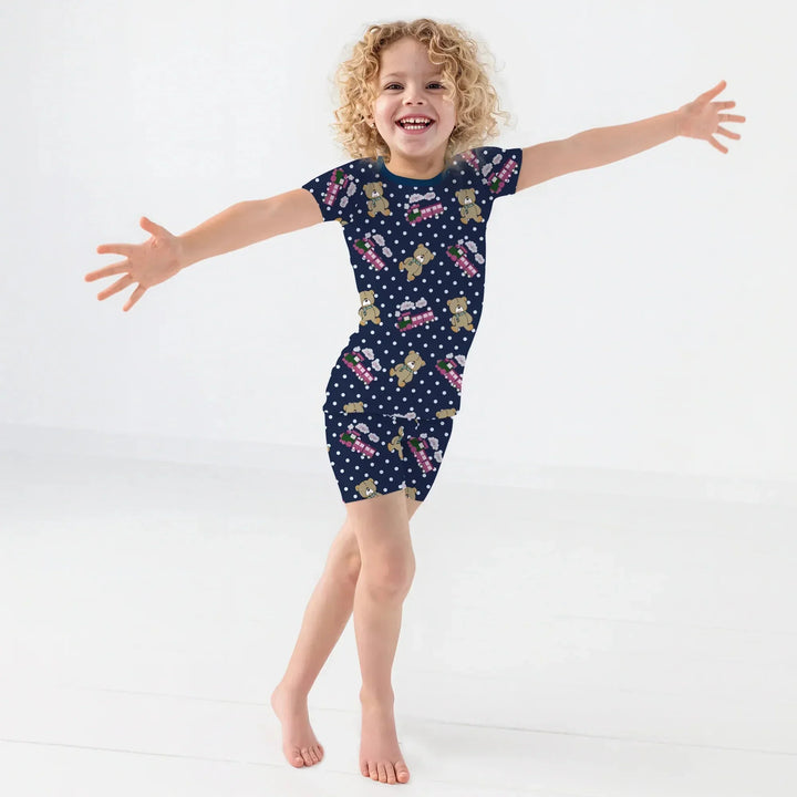 Huntrix Choo Choo Two Piece Short Sleeve Shorts Pajama Set , Huntrix Choo Choo Two Piece Short Sleeve Shorts Pajama Set - 12-18M