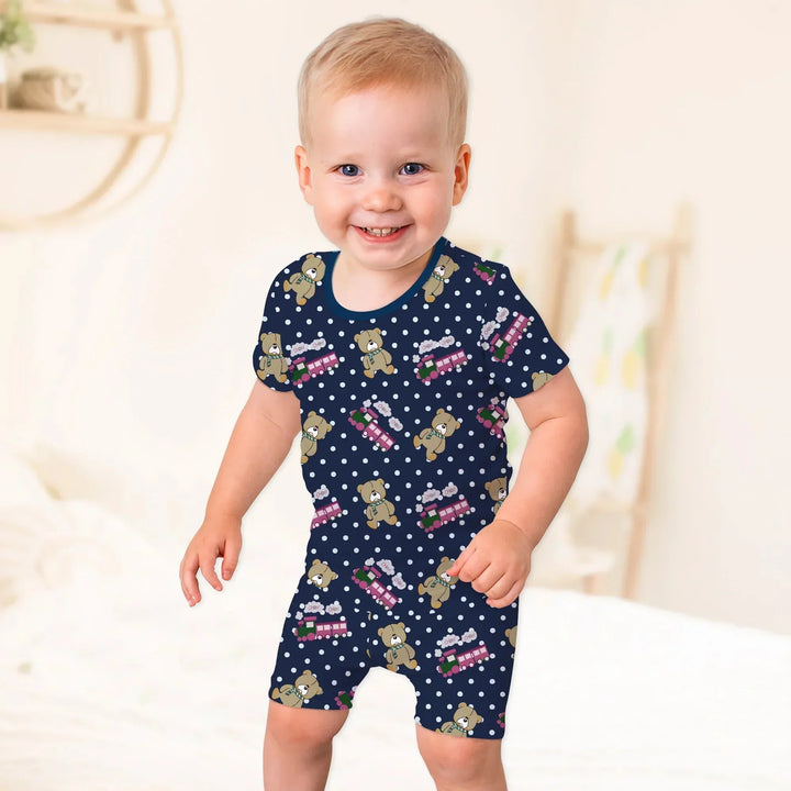 Huntrix Choo Choo Two Piece Short Sleeve Shorts Pajama Set , Huntrix Choo Choo Two Piece Short Sleeve Shorts Pajama Set - 12-18M