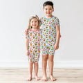 Holiday Bear Cup Bamboo Two Piece Short Sleeve Shorts Pajama Set