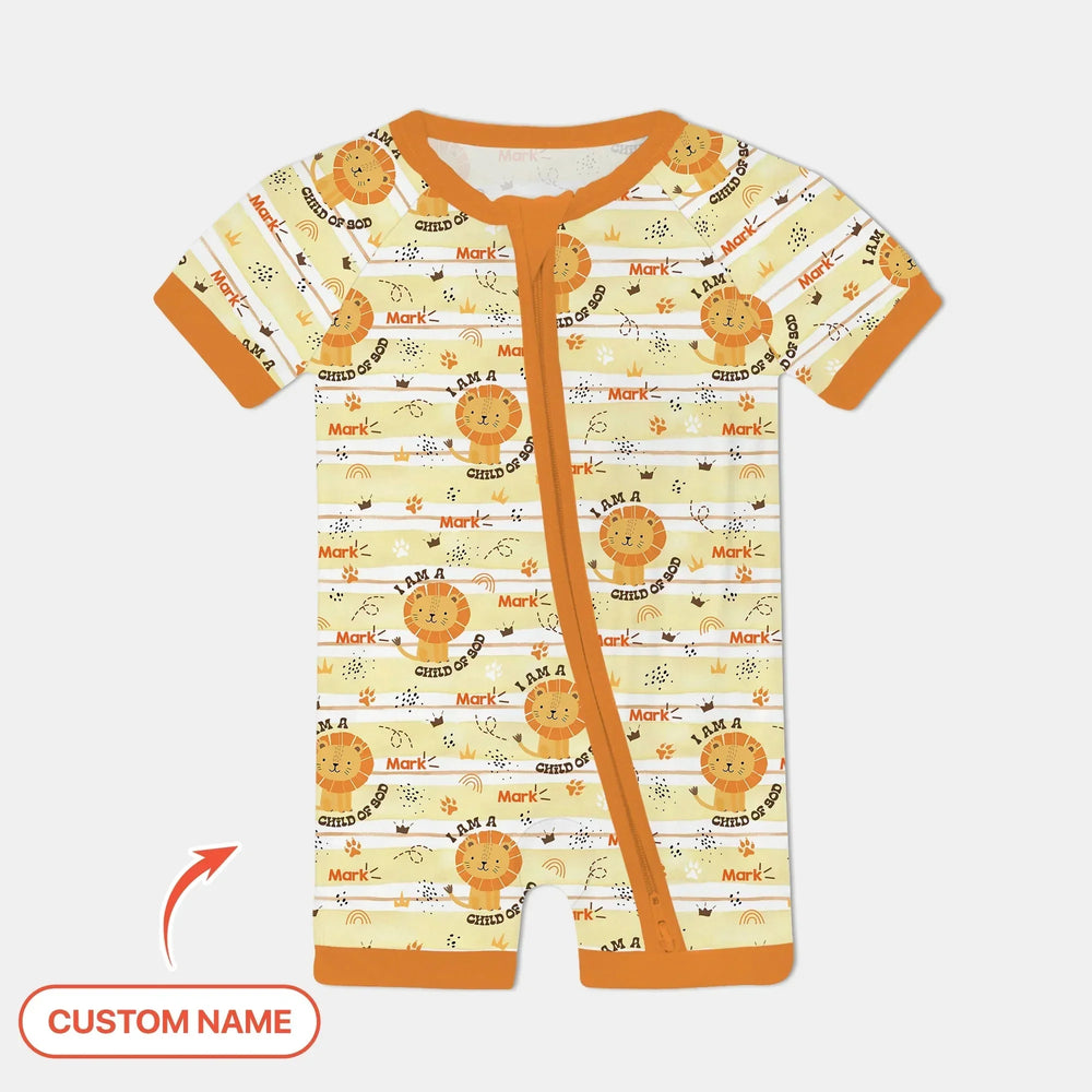 I Am A Child Of God Custom Name Boy Shorty Zippy , I Am A Child Of God Custom Name Boy Shorty Zippy - 0-3M