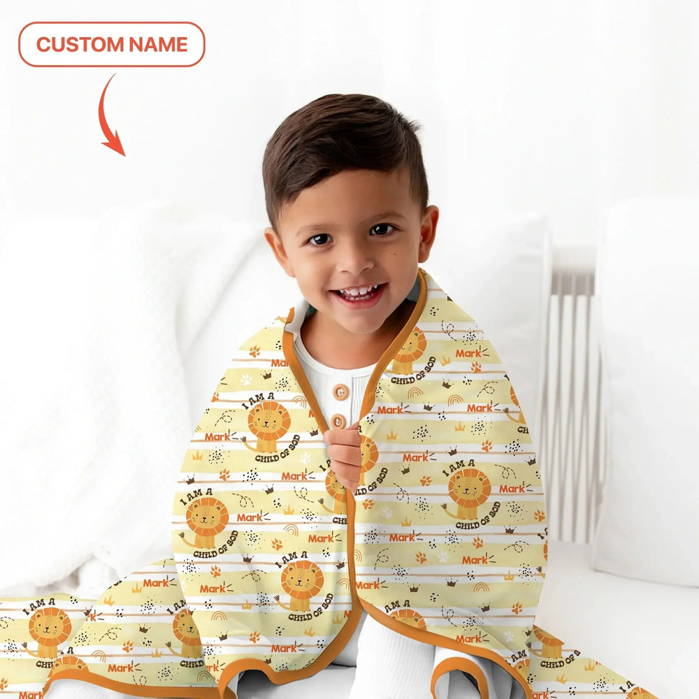 I Am A Child Of God Custom Name Boy Toddler Blanket , I Am A Child Of God Custom Name Boy Toddler Blanket - Default Title