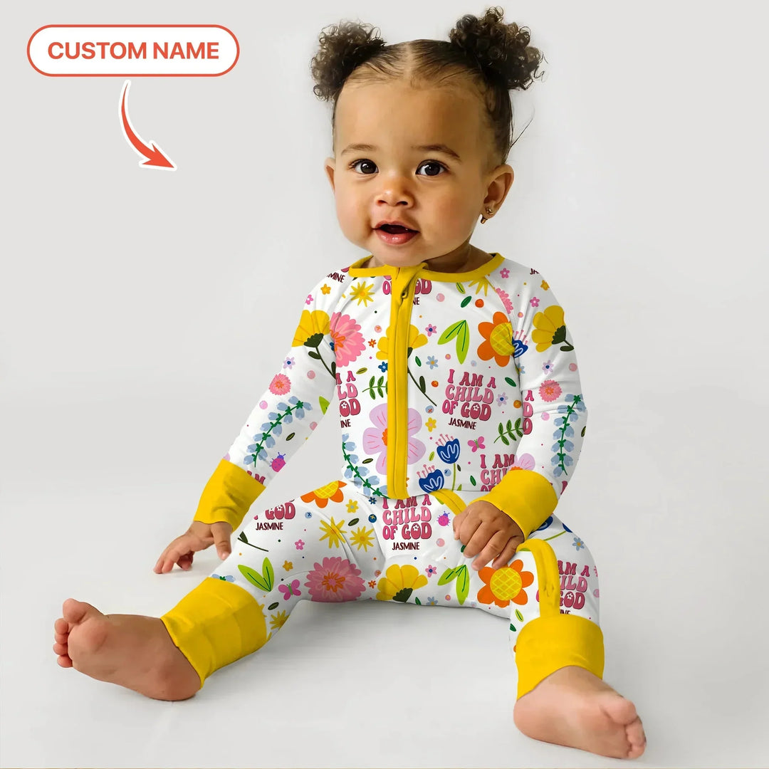 I Am A Child Of God Custom Name Girl Convertible Zippy , I Am A Child Of God Custom Name Girl Convertible Zippy - 0-3M