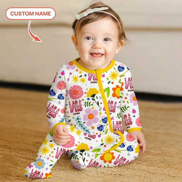 I Am A Child Of God Custom Name Girl Convertible Zippy , I Am A Child Of God Custom Name Girl Convertible Zippy - 0-3M