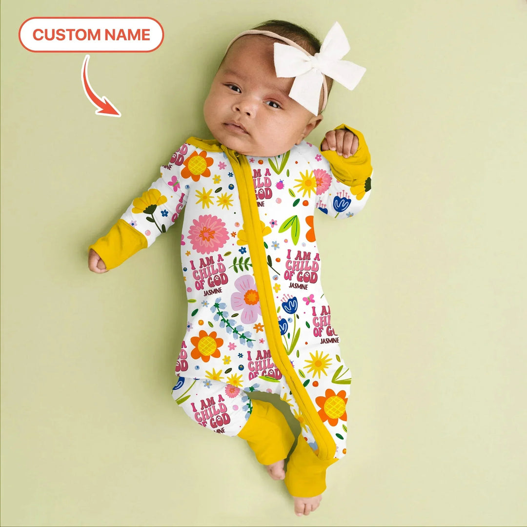I Am A Child Of God Custom Name Girl Convertible Zippy , I Am A Child Of God Custom Name Girl Convertible Zippy - 0-3M