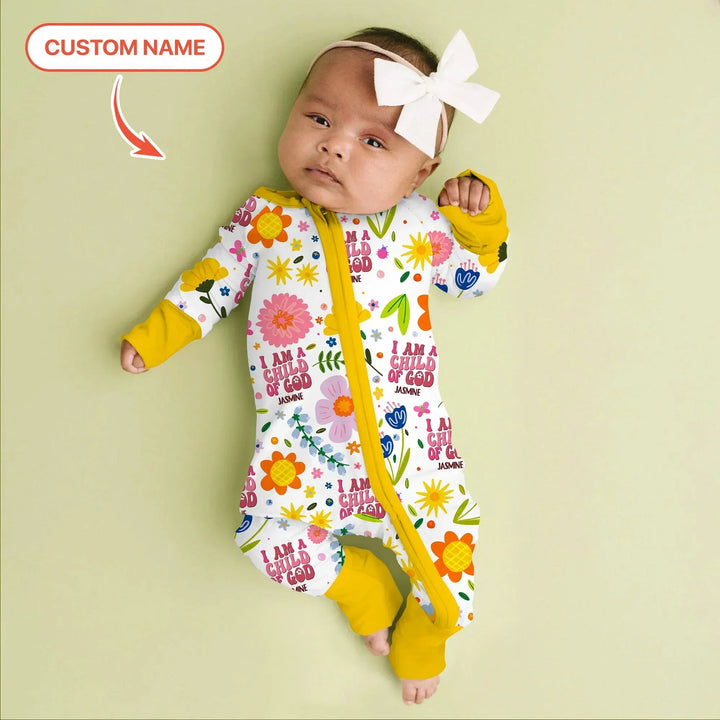 I Am A Child Of God Custom Name Girl Convertible Zippy , I Am A Child Of God Custom Name Girl Convertible Zippy - 0-3M