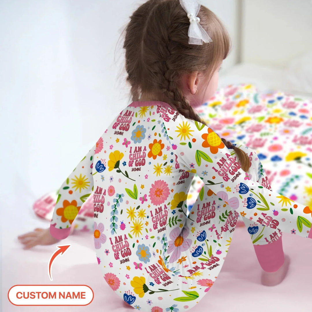 I Am A Child Of God Custom Name Girl Convertible Zippy , I Am A Child Of God Custom Name Girl Convertible Zippy - 0-3M