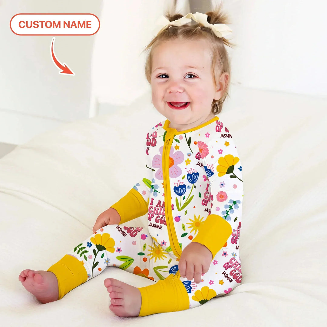 I Am A Child Of God Custom Name Girl Convertible Zippy , I Am A Child Of God Custom Name Girl Convertible Zippy - 0-3M